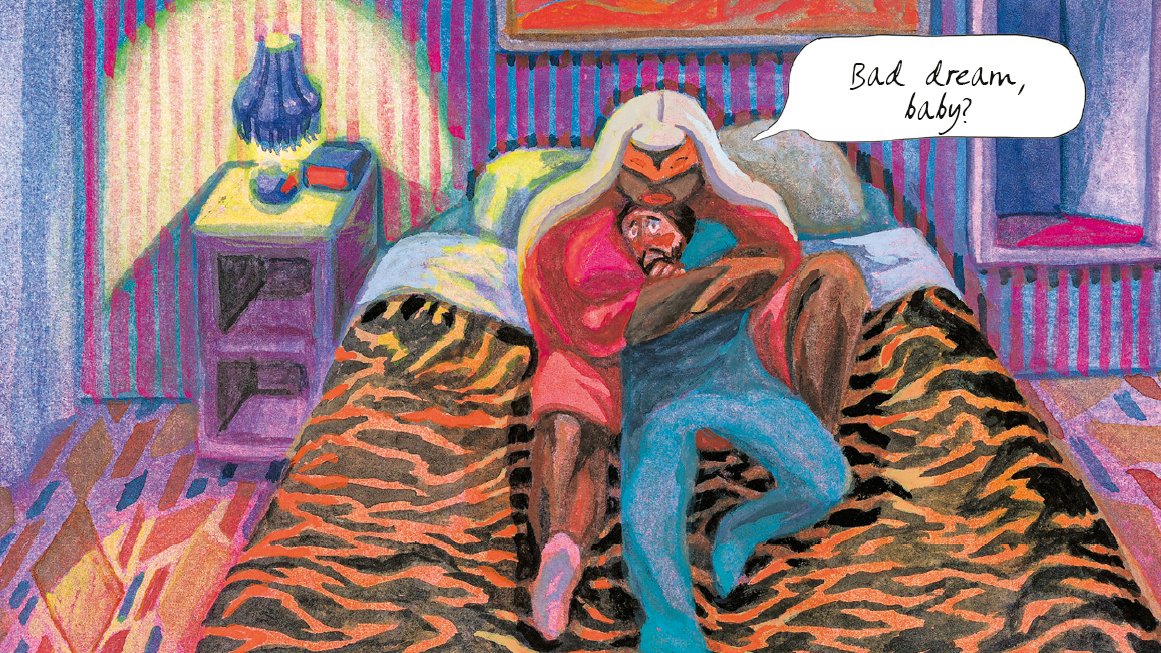 Don't worry, baby, it was all just a bad dream.

Just kidding. This is real life.

But so is this: the premier issue of our US Edition of Metal Hurlant is right around the corner... Don't sleep on it.

Artwork from "Nightmare Motel" by Elene Usdin.