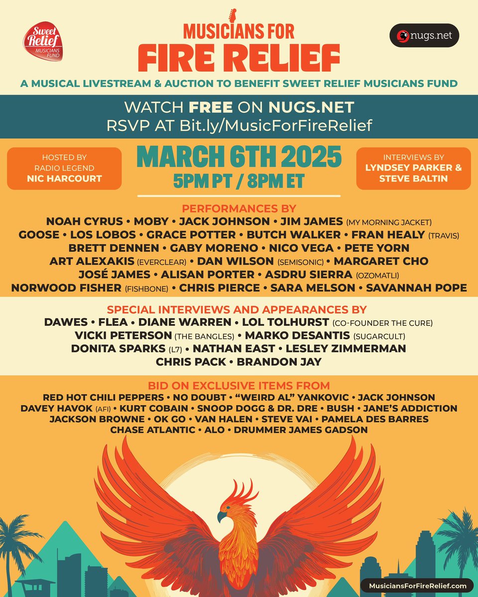 TravisBand's tweet photo. Fire can take a lot, but it can’t take our voices.
I’m performing at @musicianskamala, alongside a fantastic group of artists, all coming together for one reason: to help LA rebuild. If you love music, if you love this city, let’s make a difference—together.
Tune in live and donate if you’re able. Every bit helps. 🎶💙
🎟️ Watch & support here: https://t.co/WuHy3dGSeo #Travis #SingForChange #MusiciansForFireRelief #FireRelief