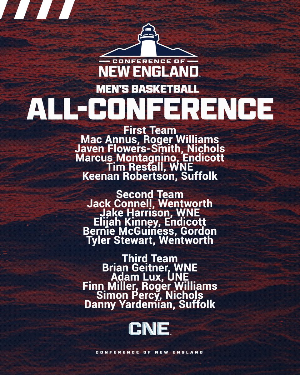 🏀 Your 2024-25 #CNE Men's Basketball All-Conference Teams!  

#LeadAsONE | #ONENewEngland