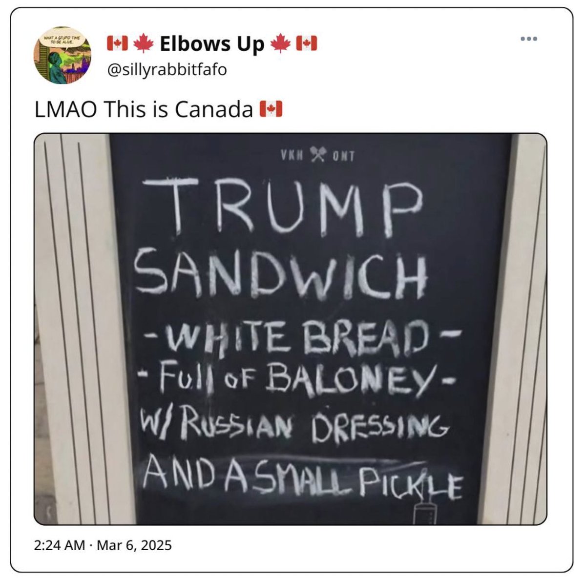 Windahl's tweet photo. Oh look there is now a Trump sandwich. https://t.co/lPm9lHfQFg