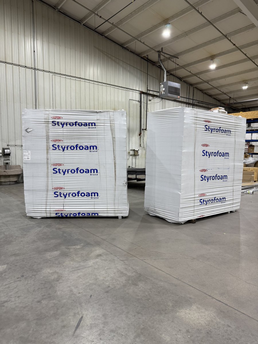 wercomfg's tweet image. Getting ready to roll at Werco Manufacturing! 📦 These big pallets of insulation material are prepped for processing on our 5-axis router, serving a key industrial customer. Stay tuned for the action!