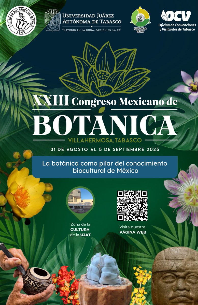 Sociedad Botánica de México (@socbotmex) on Twitter photo #XXIIICMB2025 ¿Ya enviaron sus contribuciones para participar en el congreso? <a href="/narvaezosorio/">Guillermo Narvaez Osorio</a> <a href="/BureloRamosCM/">CarlosBurelo</a> <a href="/UJAT/">UJAT</a> #XXIIICMB2025 ¿Ya enviaron sus contribuciones para participar en el congreso? <a href="/narvaezosorio/">Guillermo Narvaez Osorio</a> <a href="/BureloRamosCM/">CarlosBurelo</a> <a href="/UJAT/">UJAT</a>