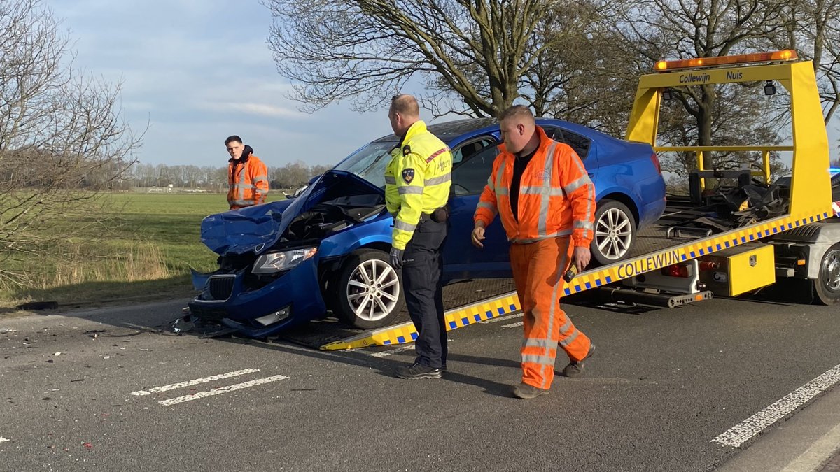 Aanrijding op De Skieding bij Drachtstercompagnie