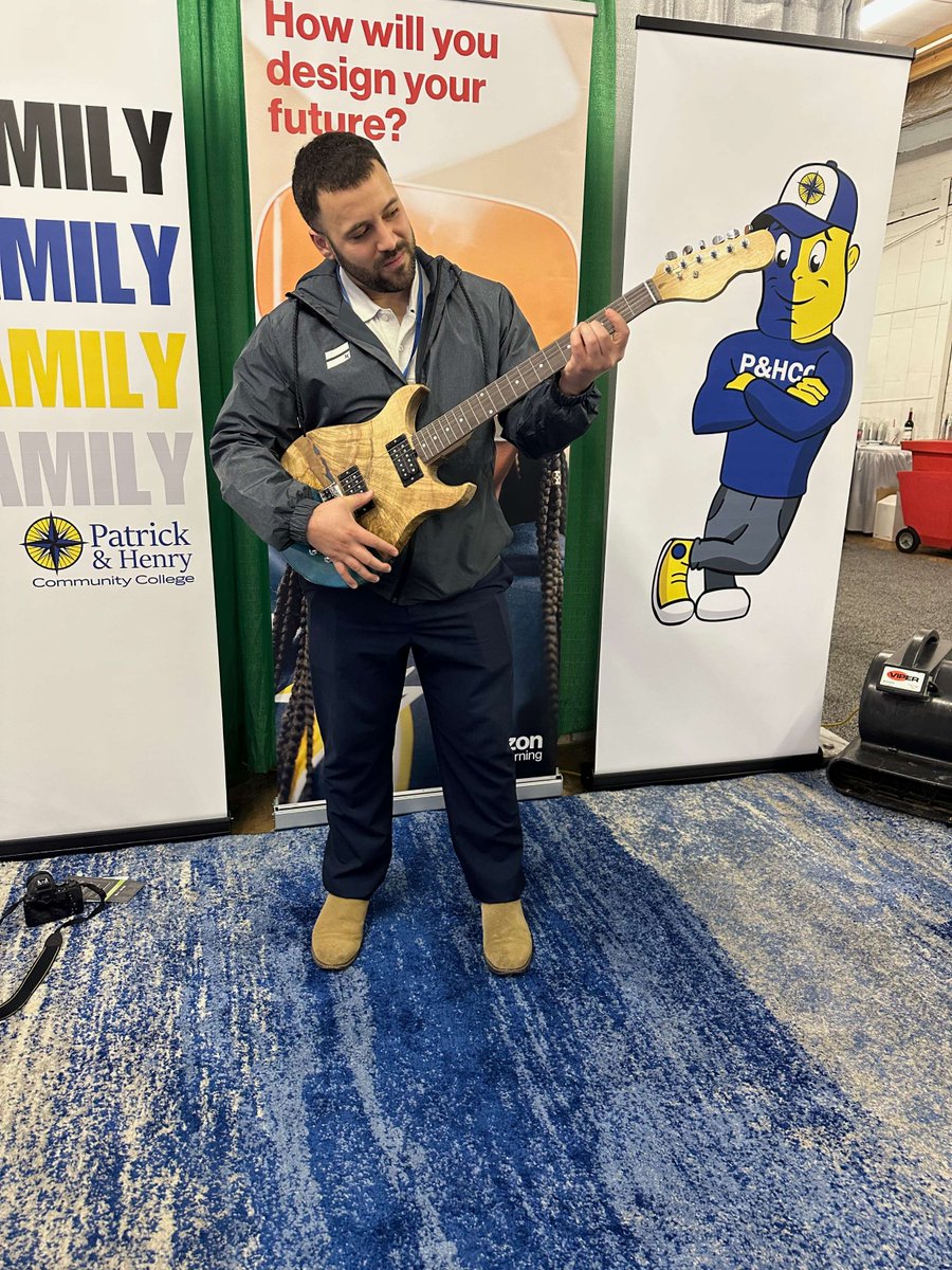 PatrickHenryCC's tweet image. P&amp;amp;HCC had a blast at FastTrack 2025 and loved seeing our local businesses and community connect. Build your own electric guitar just like the one below in our upcoming class offered at P&amp;amp;HCC's Idea Center! Visit ph.augusoft.net or call 276-656-0260 to register! #FastTrack
