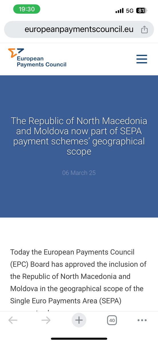 VSuperti's tweet image. Well done Republic of North Macedonia for joining SEPA-bringing many advantages for your citizens and businesses!