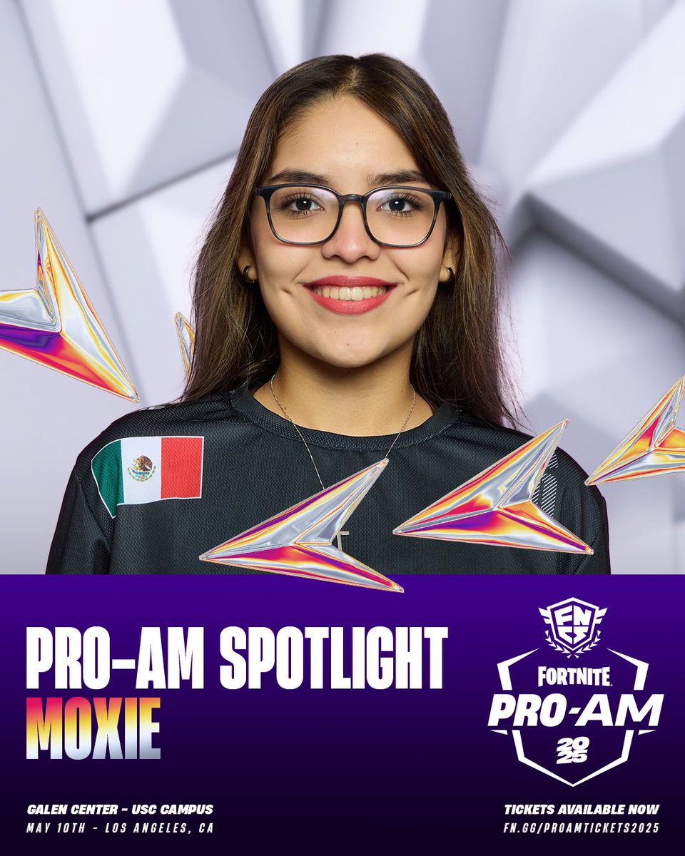 XSET Moxie (@moxieboo_) on Twitter photo OMGG this is a DREAM. I’m so excited to be playing in the next FNCS Pro-Am 2025 in LA!!  
FAMILIA nos vemos en LOS ÁNGELES para el PRO AM, estoy súper emocionada de participar junto con muchos pros y creadores 
No olviden comprar sus boletos y no se pierdan esta experiencia OMGG this is a DREAM. I’m so excited to be playing in the next FNCS Pro-Am 2025 in LA!!  
FAMILIA nos vemos en LOS ÁNGELES para el PRO AM, estoy súper emocionada de participar junto con muchos pros y creadores 
No olviden comprar sus boletos y no se pierdan esta experiencia