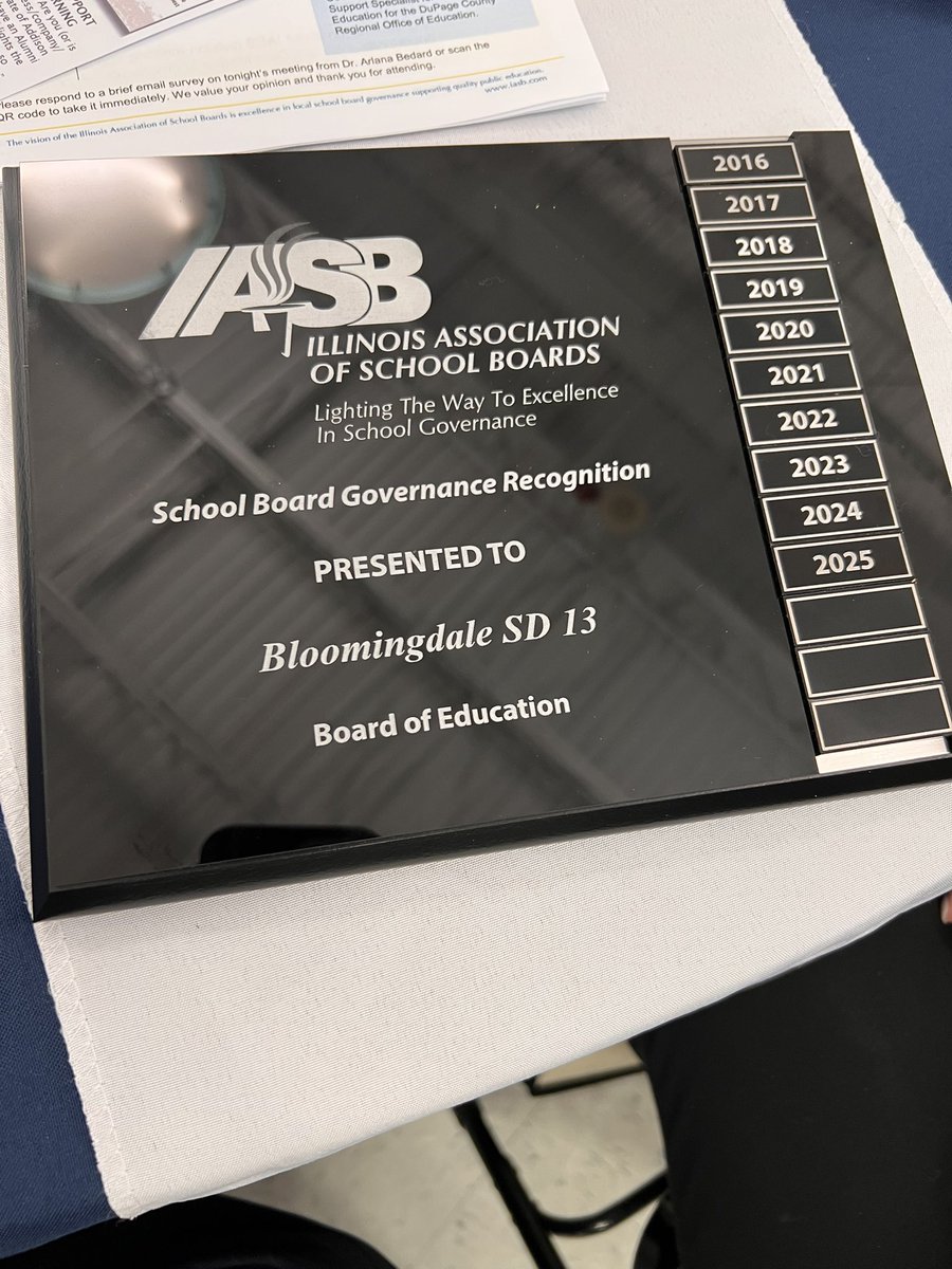 Congratulations on achieving 10 years of Board Governance Recognition from the <a href="/ILschoolboards/">lL School Boards</a>  - we are better because of the leadership you provide us in service to the children of our community.