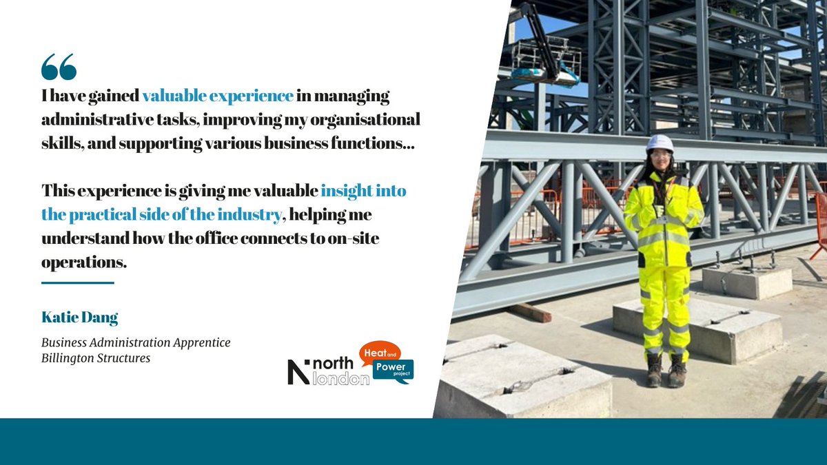 North London Heat and Power Project (@nlhpp) on Twitter photo It’s #NCW2025 and we’re putting the spotlight on #NLHPP apprentice, Katie Dang.
Having recently joined <a href="/BillingtonSteel/">Billington Structures Limited</a> as a Level 3 Business Administration Apprentice, Katie is already proving to be a vital member of the team.
Read what she said about her experience so far. It’s #NCW2025 and we’re putting the spotlight on #NLHPP apprentice, Katie Dang.
Having recently joined <a href="/BillingtonSteel/">Billington Structures Limited</a> as a Level 3 Business Administration Apprentice, Katie is already proving to be a vital member of the team.
Read what she said about her experience so far.