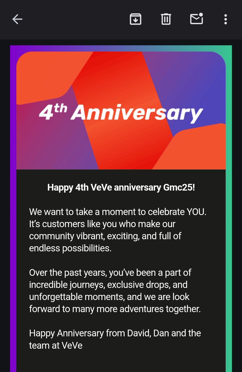 Here's to MANY more 
<a href="/veve_official/">VeVe | Digital Collectibles</a> 
<a href="/RealRandyChavez/">Randy Chavez ⭕</a> 
<a href="/My_Collectables/">Mycollectables</a> 

#veve