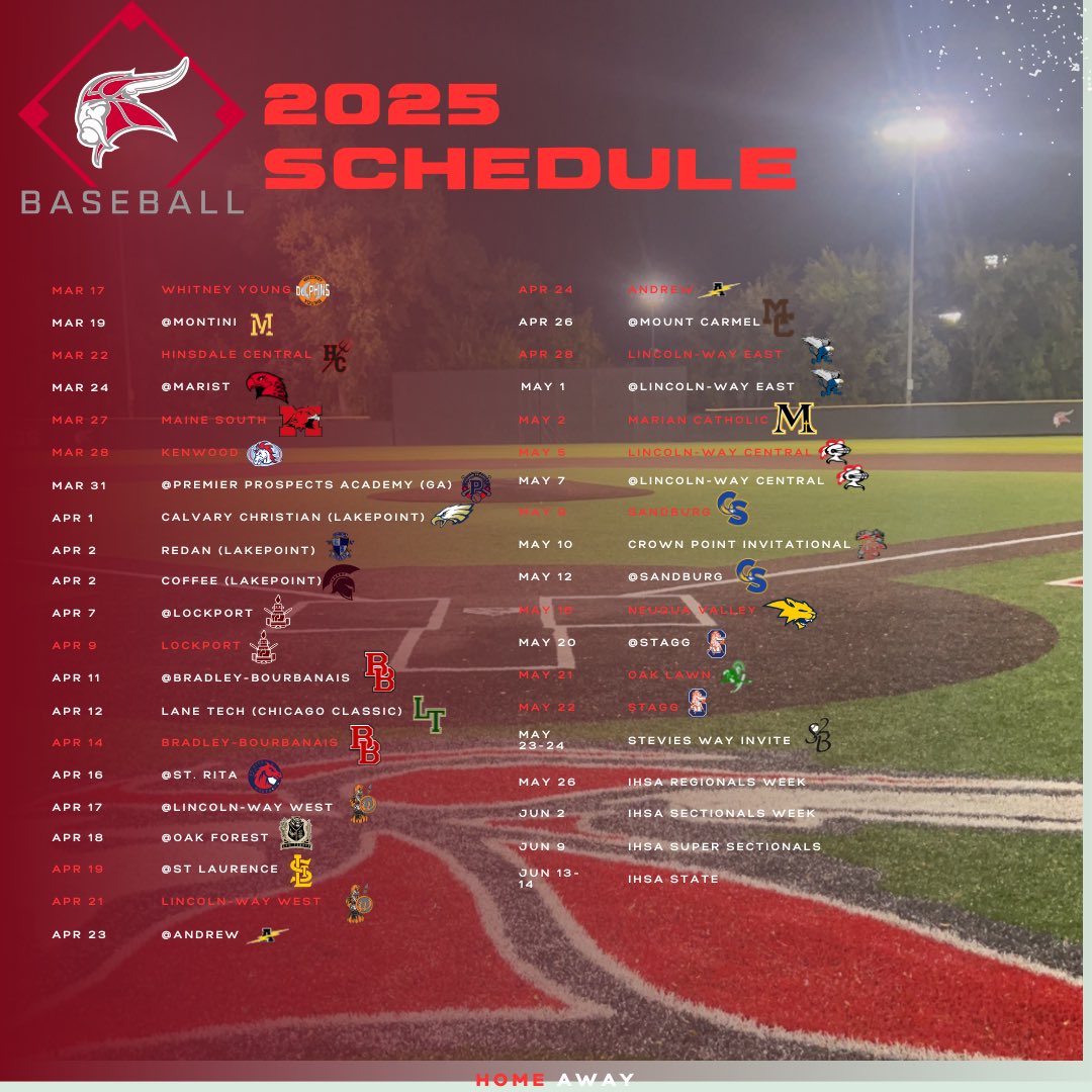 ‼️🚨2025 SCHEDULE🚨‼️