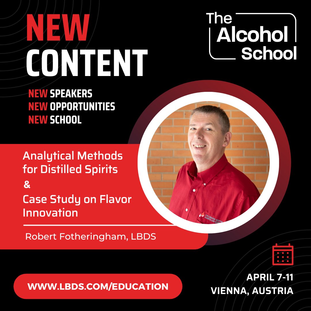Meet LBDS' technical wizards, "The Two Roberts"!
Both will be presenting at the Alcohol School in Vienna, sharing their invaluable insights and expertise. This is a rare chance to learn from 2 of the industry's most esteemed experts. Visit lbds.com/education for more info