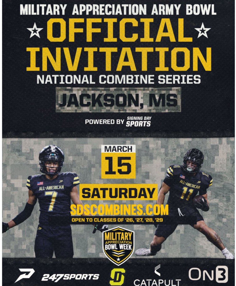 Tyler Brown (@tyler_brown06) on Twitter photo Blessed to receive and invite to the Army appreciation combine <a href="/JJKilgore_SDS/">JJ Kilgore</a> <a href="/hoponit59/">Adrian Coach Hop Hopkins</a> <a href="/jland2/">Jacob Land</a> <a href="/CoachNorwood14/">McLeod Norwood</a> Blessed to receive and invite to the Army appreciation combine <a href="/JJKilgore_SDS/">JJ Kilgore</a> <a href="/hoponit59/">Adrian Coach Hop Hopkins</a> <a href="/jland2/">Jacob Land</a> <a href="/CoachNorwood14/">McLeod Norwood</a>
