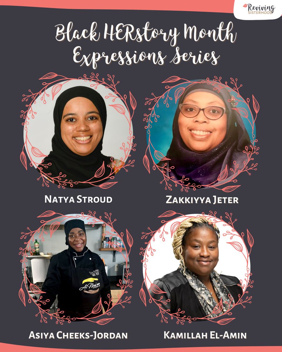 In February, we honored Black History Month by curating four stories from local African American Muslim women: Natya Stroud, Asiya Cheeks-Jordan, Zakkiyya Jeter, and Kamillah El-Amin. Celebrate Black HERstory, read their stories! revivingsisterhood.org/expressions/ta…
