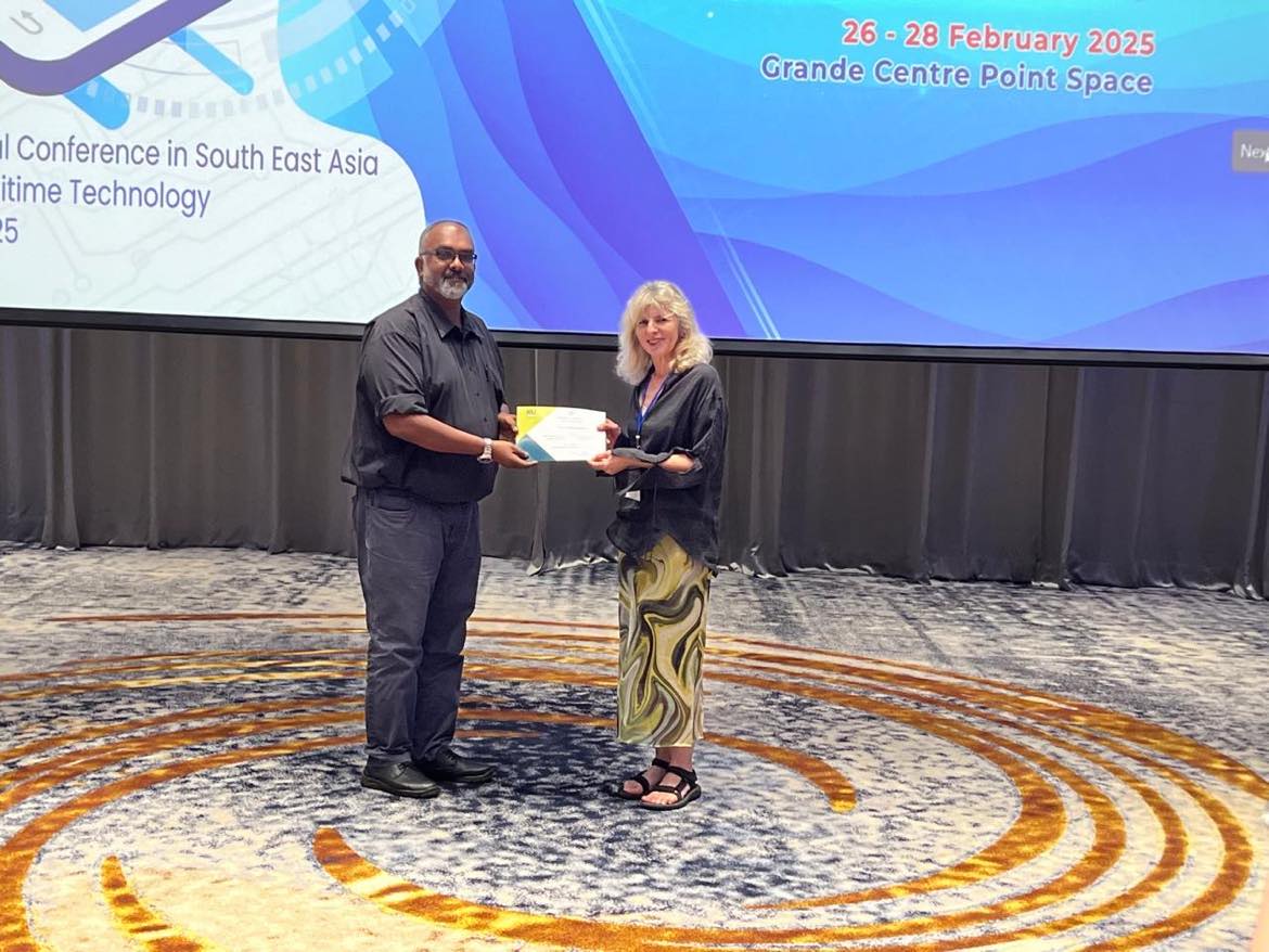 Prof. Fani Sakellariadou delivered the “Sustainable Shipping” presentation at the 3rd SEA the  Future 2025, in Pattaya, Thailand. It is a product of our project, “The  Role of Mega Ports in Climate Change,” which you can find at  iupac.org/project/2021-0….