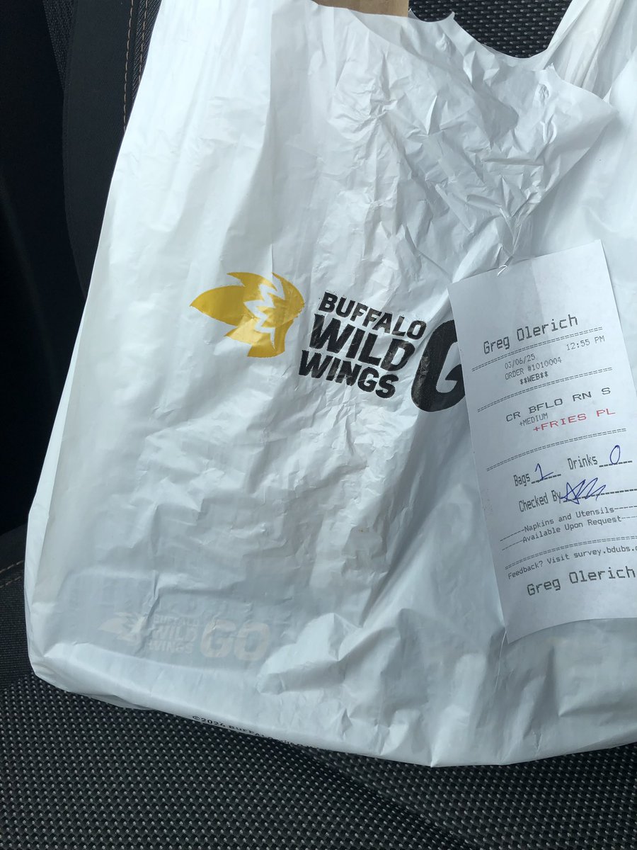 Lunchtime brought to you by <a href="/BWWings/">Buffalo Wild Wings</a> and their rewards program!