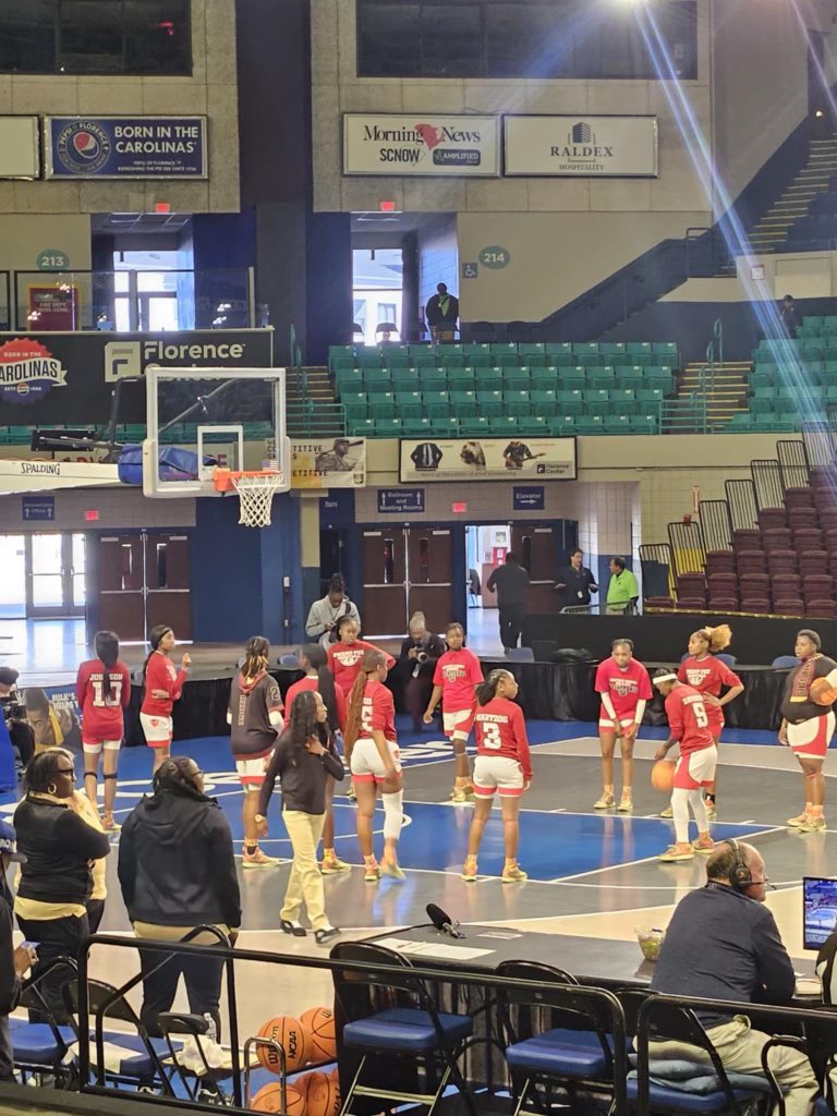Military Magnet girls honoring Ashley Ridge girls by wearing their shooting shirts.