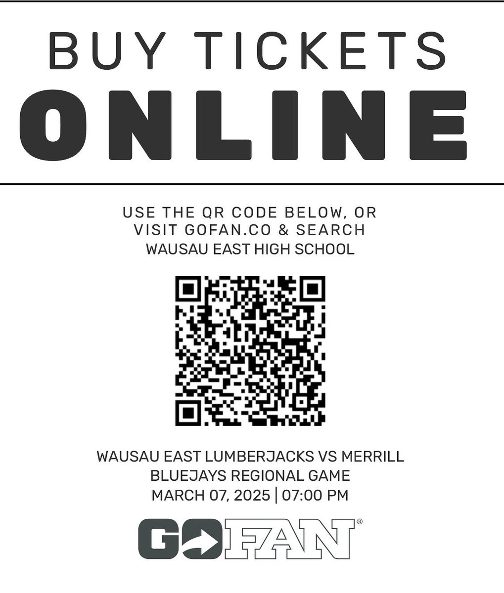 Tickets for the game tomorrow will be sold online, no cash at the door!