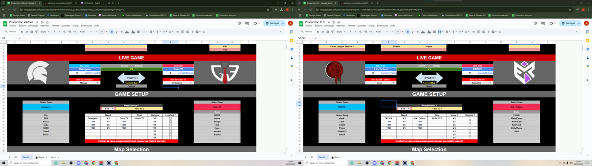 Prod pour <a href="/Deimperos/">Deimpero</a>  avec <a href="/FelxGG/">Féfé</a>  au cast en même temps pour <a href="/EreusGG/">ΞREUS</a>  ! On vise le double 3-0 aujourd'hui ? 👀🔥

Et c'est pas fini ! Après, direction <a href="/TeamPepsMAX/">TEAM PEPS</a>  avec <a href="/FelxGG/">Féfé</a>  sur l'OWCS. Let's go ! 🎬🎙️