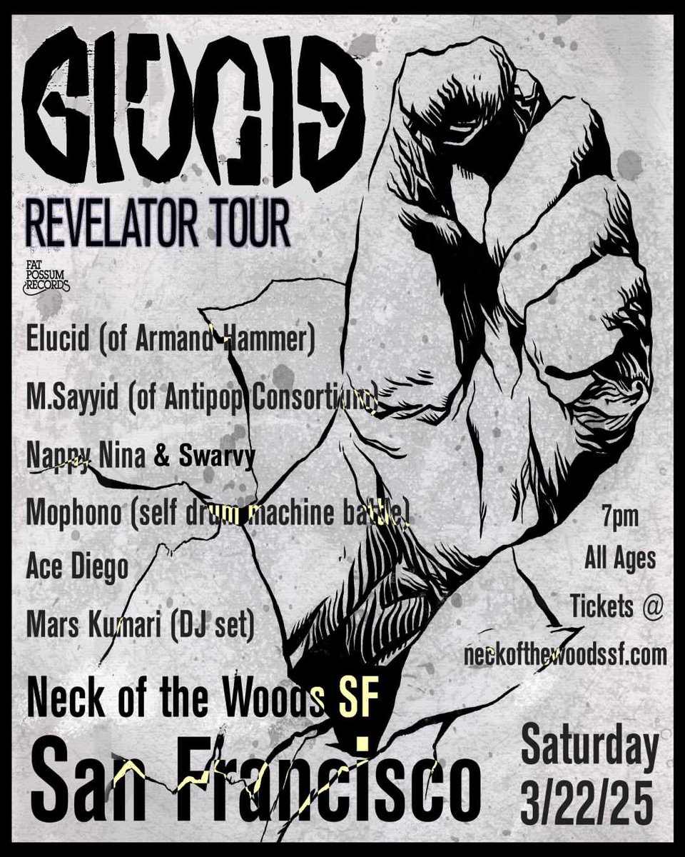 Nappy_Nina's tweet image. Oakland &amp;amp; San Francisco later this month w/ @Swrvy one w/ the homie @nimfromthaeast &amp;amp; the next opening for the good homie @elucidwho - I’ve been hype to catch his tour! Yeeeeeeeeeeeeeeeeee