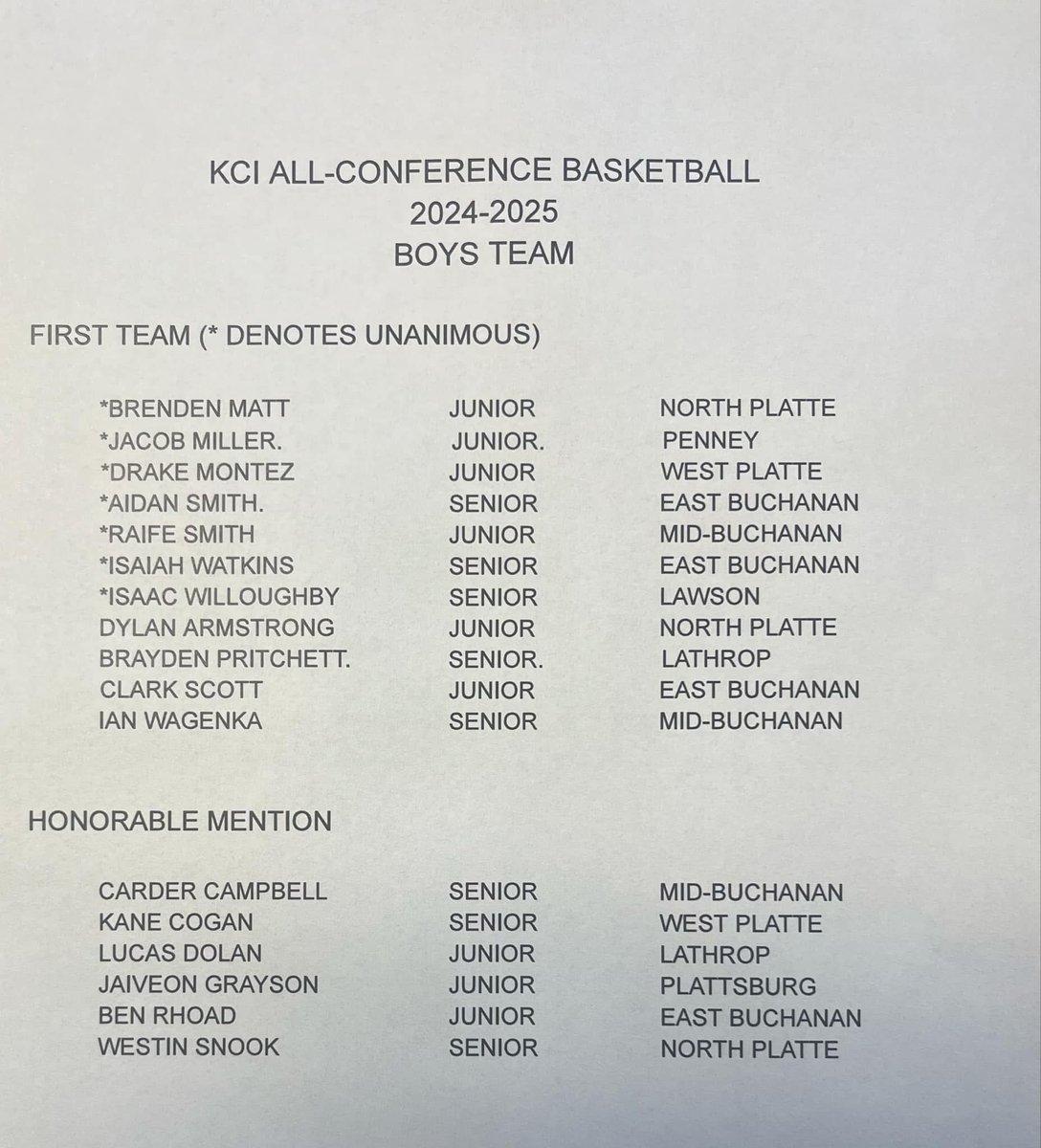 Congratulations to Jaiveon Grayson on his Honorable Mention All Conference season!