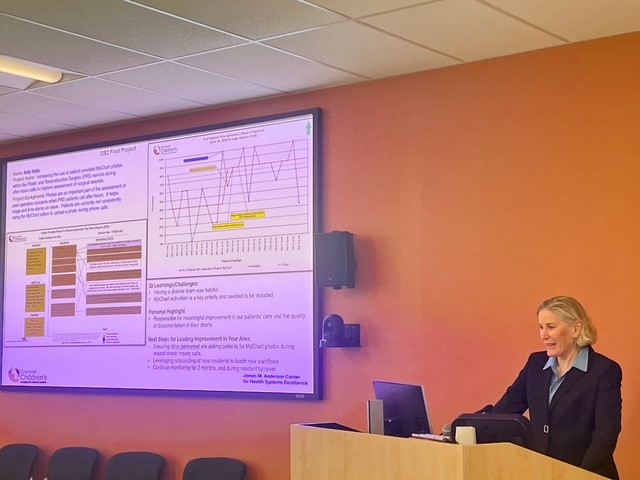 Congratulations to Dr. Amy Kells on completing the Intermediate Improvement Science Series at Cincinnati Children's Hospital! She presented her final project on increasing the use of patient-provided MyChart photos during after-hours calls to improve surgical wound assessment.