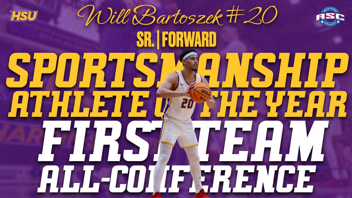 Congratulations to Will Bartoszek for being named as the ASC Sportsmanship Athlete of the Year and All-Conference First Team! #d3hoops