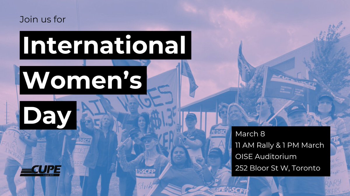 Saturday is International Women’s Day!

We’re proud to have so many amazing women and gender diverse members who show up for each other every day as leaders, workers, and changemakers in our workplaces and communities. Together, we're building a world free from misogyny, sexism,