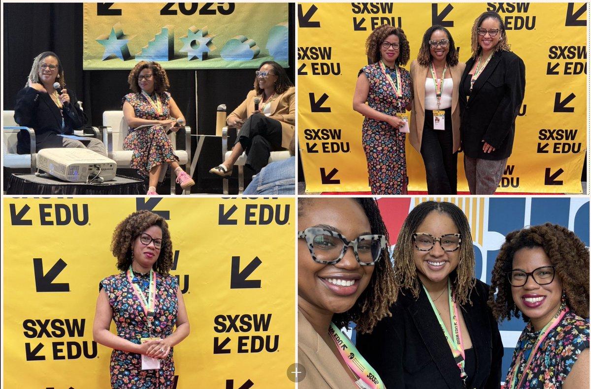What are digital counterspaces, and how do they support Black women &amp; girls in computing? These online spaces:

☁️Fuel purpose
🫱🏾‍🫲🏿Keep it real
👩🏽‍💻Keep talent thriving

Thank you to those who joined me at <a href="/SXSWEDU/">SXSW EDU</a> to learn how @RebootRepresent is sustaining these spaces.