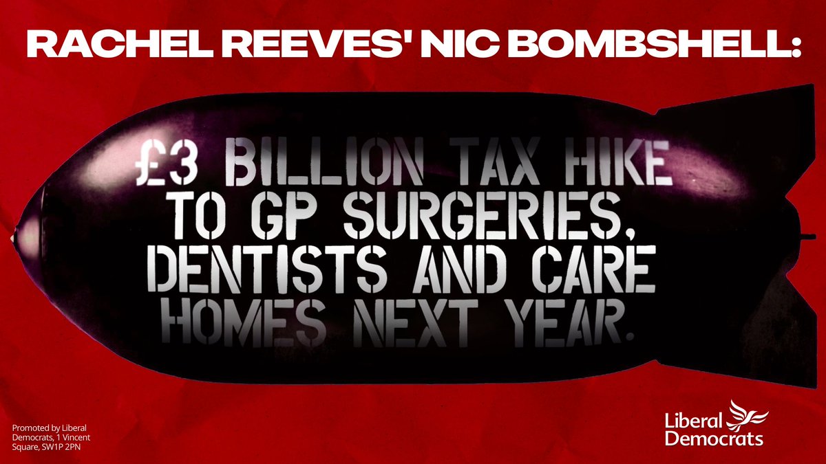 Rachel Reeves has just one month to save health and social care from this jobs tax bombshell. 

With social care is on its knees, wait times for GPs are still through the roof, and dental deserts all too common, she must scrap this tax for health and social care before it's too