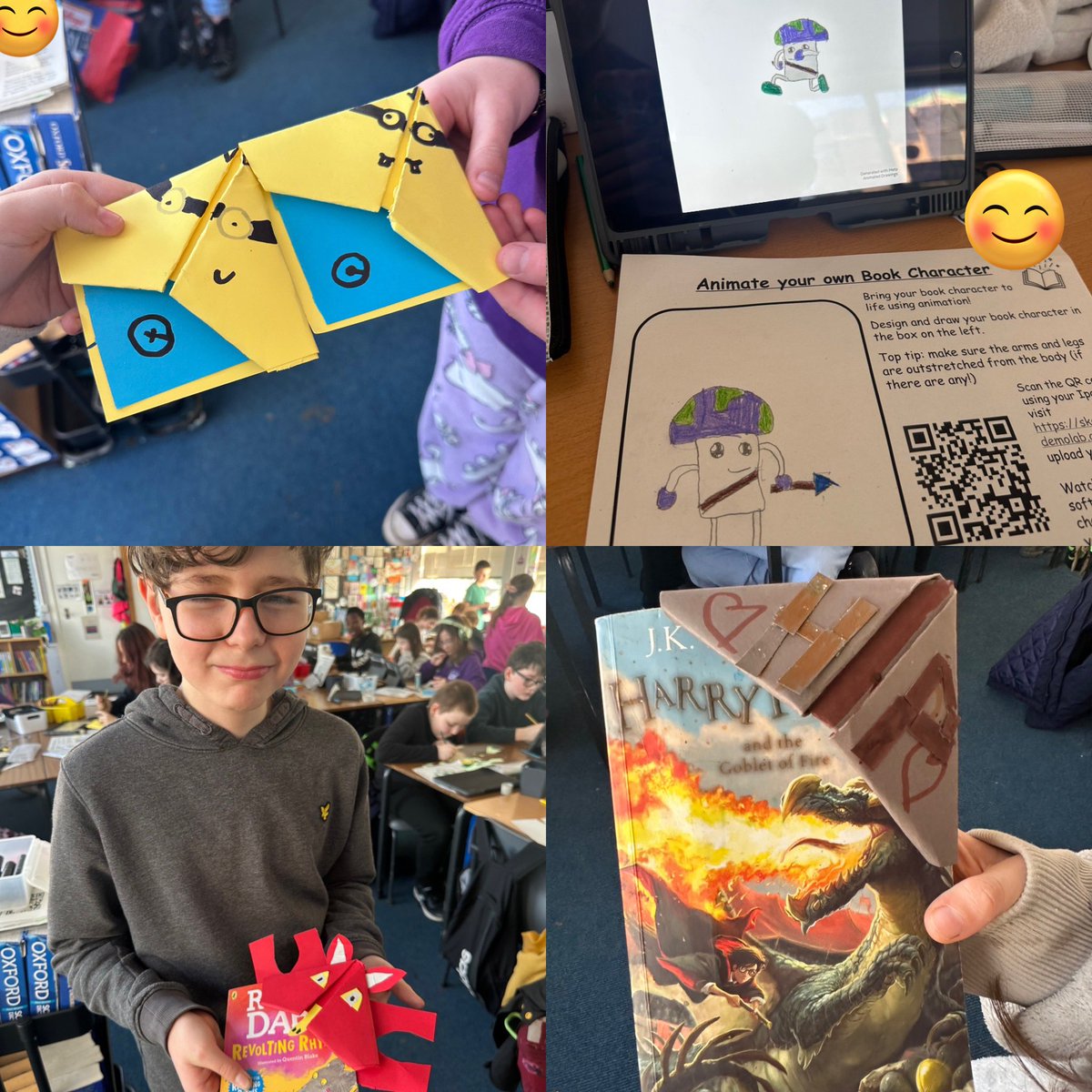 World Book Day 📚 We created our own book characters and animated them to bring them to life 😆 We also made our own bookmarks to use when we are reading in class 📖 #worldbookday2025
