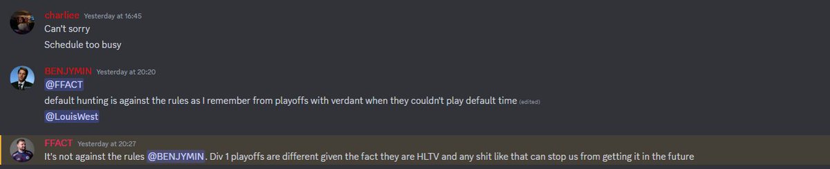 default UKIC time, set by admins, is same default time as ESEA, but admins don't move it🙃

screenshot below from a different match up where I asked about it, it's apparently only relevant when they feel like it