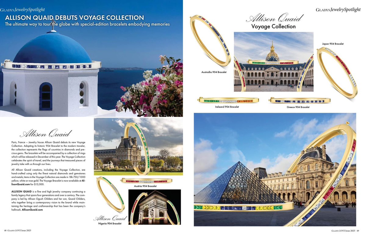 gladysmagazine's tweet photo. GLADYS MAGAZINE Jewelry Spotlight, as seen in our February LOVE Issue!
ALLISON QUAID Voyage Collection @allison_quaid
Check it out on stands Nationwide now!
#allisonquaid #allisonquaidjewelry #voyagecollection #jewelryspotlight #printmagazine #newsstandmagazine #getgladys https://t.co/60qtggWLGo