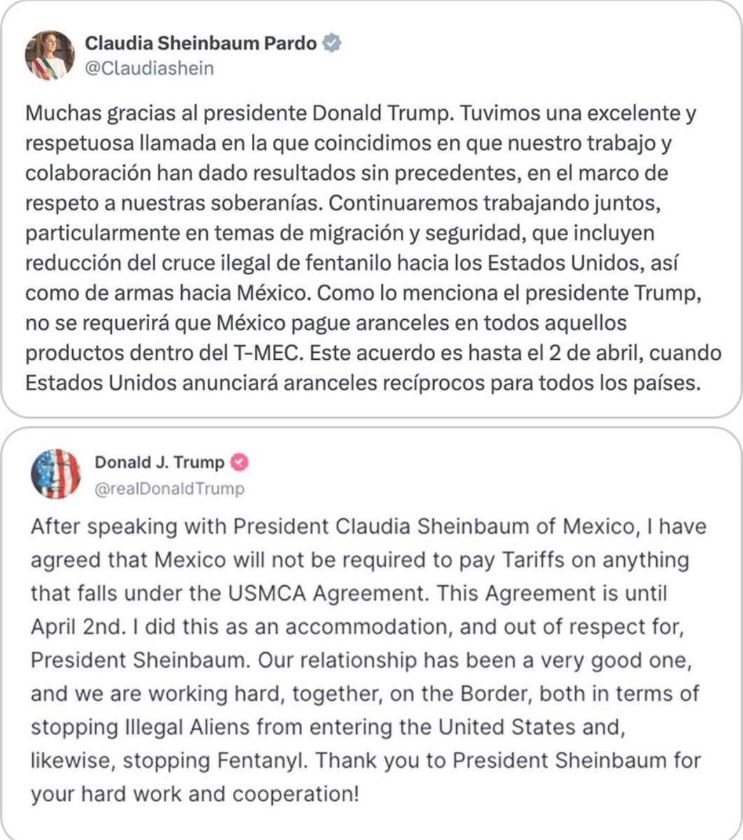 Muchas felicidades al gran pueblo de México. Que en las horas difíciles se fortalece en la unidad de todas y todos los mexicanos.

Muchas felicidades a la Presidenta <a href="/Claudiashein/">Claudia Sheinbaum Pardo</a> y a todo su gobierno, por la prudencia y la determinación para cuidar a las familias, a los