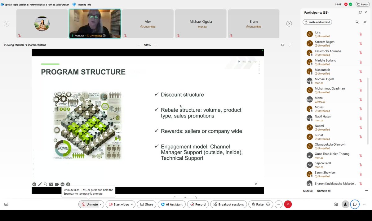 On March 6, 2025, The Entrepreneurship Training Program, Develop-Winter 2025 hosted a session: Partnerships as a Path to Sales Growth. Many thanks to Michele McCarthy, Senior Sales and Partnerships Lead, for her helpful and excellent presentation!