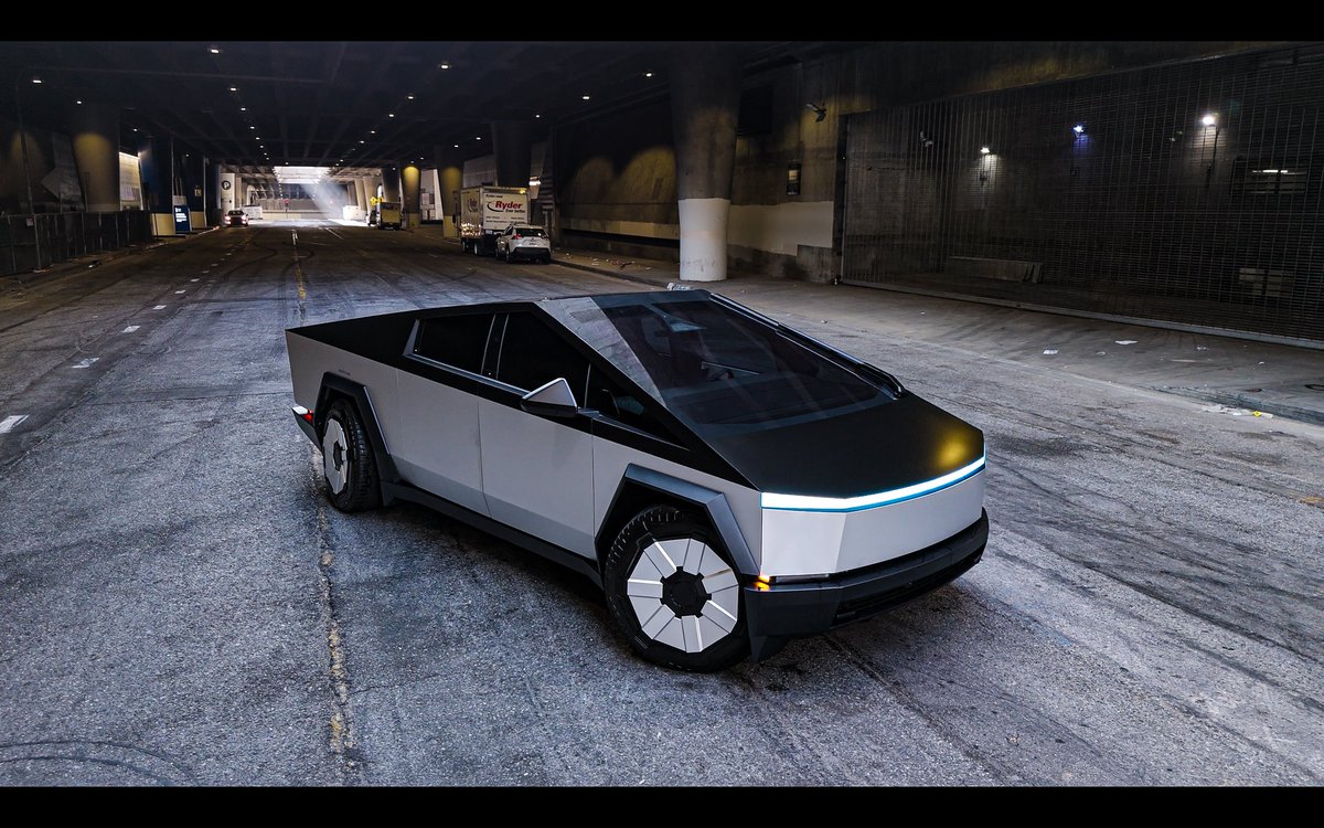 My favorite bullet proof truck gets better DAILY.

What do you think <a href="/SjvTesla/">Tesla Owners Of San Joaquin Valley</a> <a href="/teslaownersSV/">Tesla Owners Silicon Valley</a>

📍 Underground Los Angeles
📅 December
📸 DJI mini 4 PRO

#teslaupgrade #teslatruck #cybertruck #cyberbeast #trucks #CarPhotography