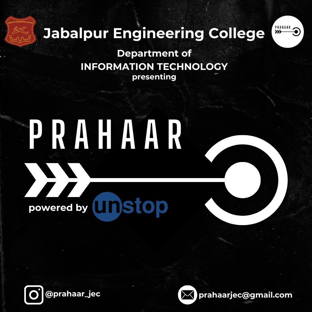ranvijay_kumar4's tweet image. Being in third year of IT branch at JEC, Jabalpur, we are organizing
🚀 Jabalpur Engineering College's First-Ever Coding Contest! in 77 years history of establishment. 🔥💥 " PRAHAAR "
⚡👨💻👩💻 #PRAHAAR #jec #CodingContest
@JEC_Voice #Jabalpur_Engineering_College @Unstop_World