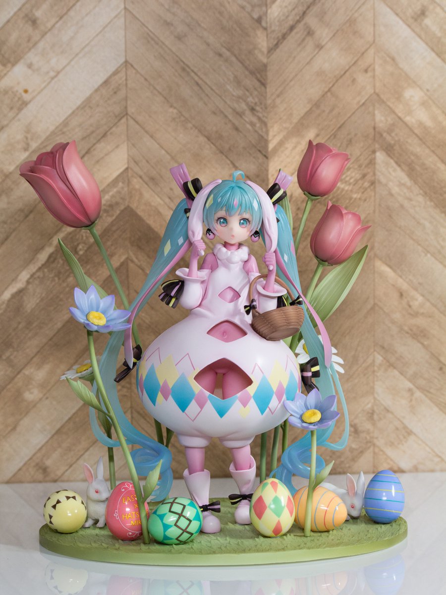 原型：原型師_J.K様（<a href="/jkmj001/">原型師_J.K</a>）
EASTER.ver　初音ミク
完成しました🌷

ずっと欲しかったキットなので、見つけてくれた友人に大感謝🫶
大変だったけど頑張って良かったと思える満足感の高いキットでした。