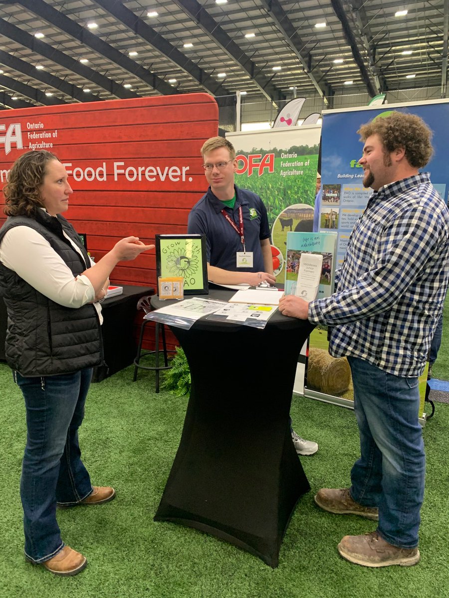 We’re happy to have President <a href="/CarsonWagner01/">Carson Wagner</a>, and reps Hansford Mahon and Ryan Handsor from <a href="/JuniorFarmers/">JFAO</a> sharing the booth with us today at the <a href="/LdnFarmShow/">London Farm Show</a> to promote the organization, membership and upcoming events. If you missed them today visit  jfao.on.ca for