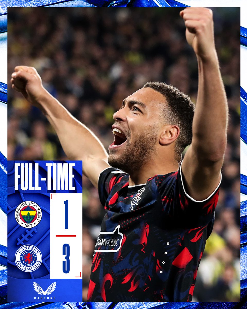 Full-Time: Fenerbahçe 1-3 Rangers

💙 What a team performance in İstanbul.

#UEL