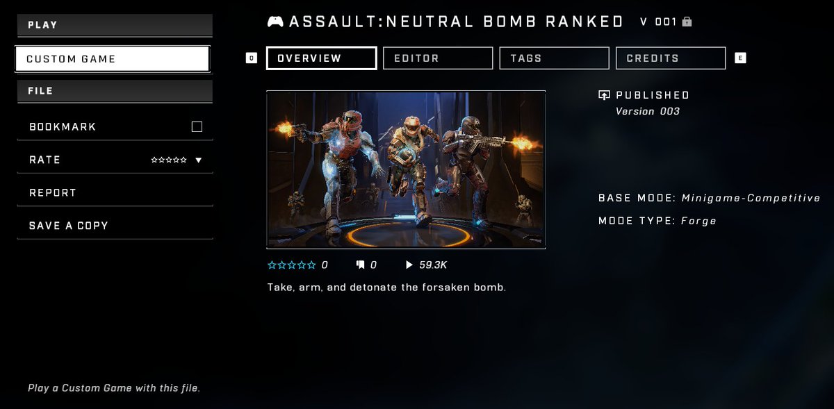 HCS Players: If you are experiencing an issue in Ranked Neutral Bomb where the game ends suddenly in OT after a team begins to plant the bomb, you are playing on an outdated version of the mode. Please use the mode from the Custom Game Menu to ensure you're playing the most up to
