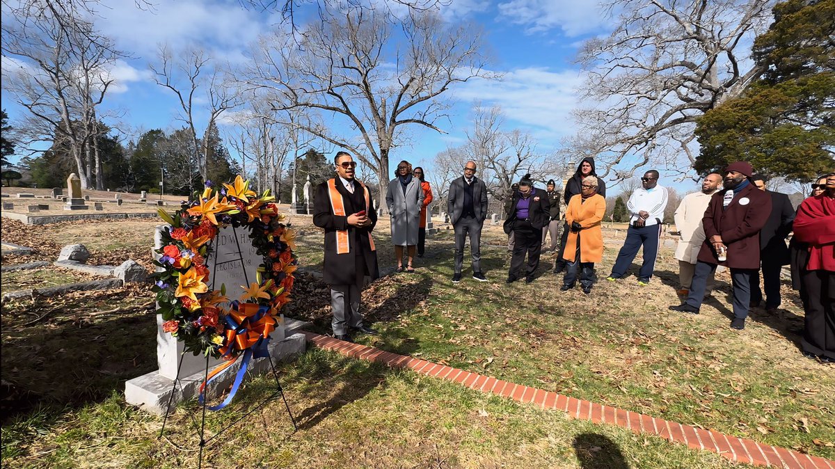 Today, we celebrated the 143rd anniversary of our university’s founding with the Laying of the Wreath Ceremony at the gravesite of our founder, Delegate Alfred W. Harris.  This cherished tradition honors the incredible efforts and vision of Delegate Harris.
#GreaterAtVSU