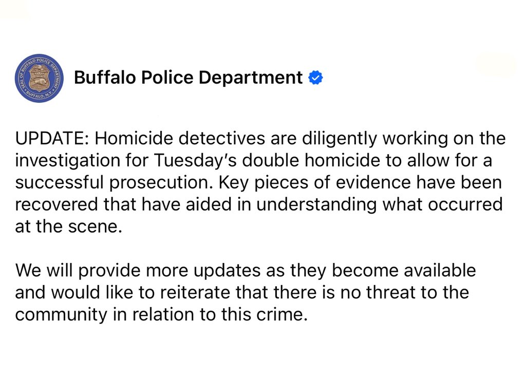 Double Homicide Update