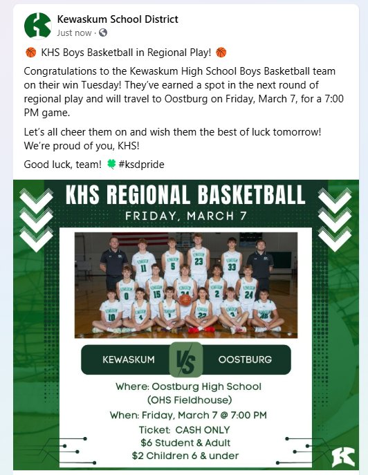 KewaskumHS (@khspride) on Twitter photo 