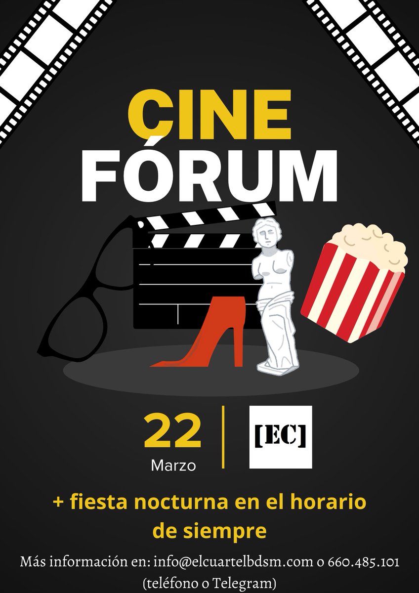 ¡El Cuartel vuelve a la carga con uno de nuestros tardeos favoritos! Una apasionante oportunidad para volver a vernos y compartir parte de nuestra rica cultura y charlar sobre ello en un ambiente de cordialidad, respeto y aprendizaje.

Enlace al evento: fetlife.com/events/1694341