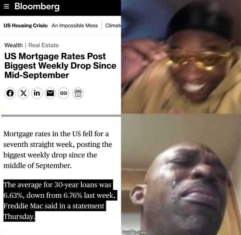 Just talk to us when they're finally under 6%