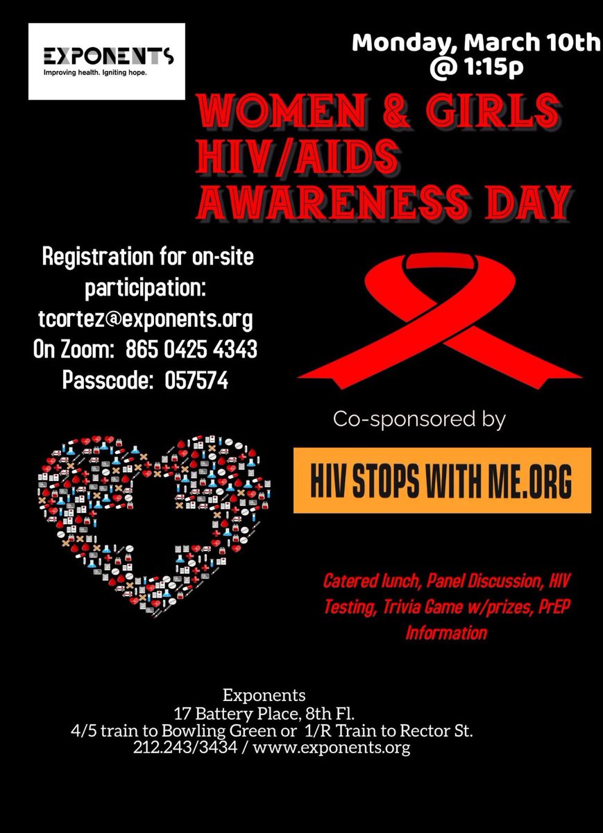 Looking forward to having a real conversation about women &amp;  HIV. Lunch and metrocards avaiable to all those attending in person. #NWGHAAD
#EndingTheEpidemic #Exponents #ExponentsNYC #Community #Support