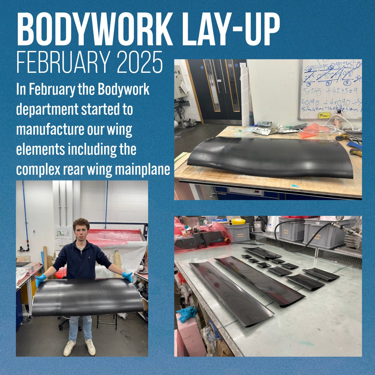 Our composites department has been busy over the last few months! Swipe through to see what they have been up to!
We would also like to say a big thank you to GTR Composites for their support curing our monocoque at their facility! Their knowledge and support has been invaluable!