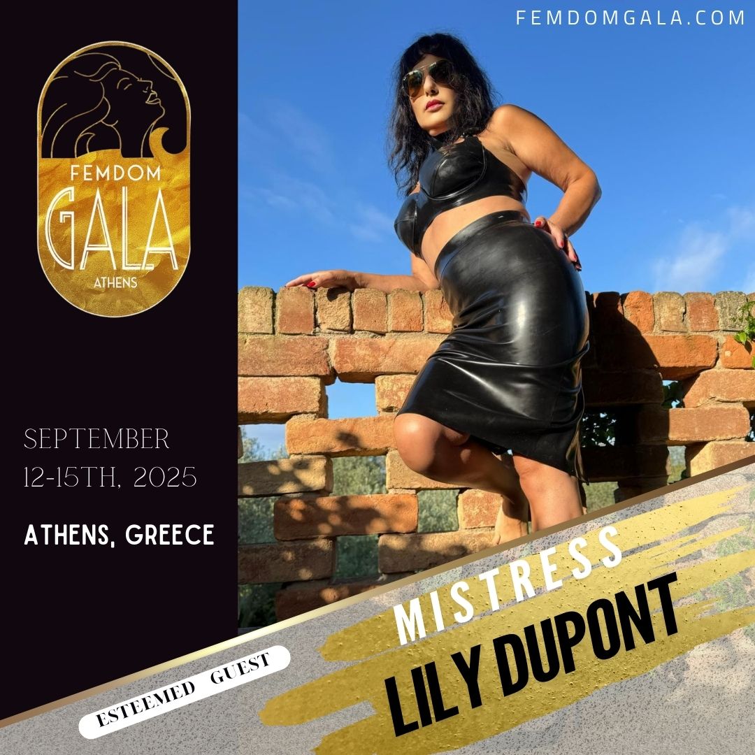 FemDom Gala (@femdomgala) on Twitter photo So happy to confirm that <a href="/EvilLilyDupont/">Lily Dupont</a> will be joining <a href="/FemdomGala/">FemDom Gala</a> !!!
Location : Athens , Greece
Date : 12-15 September 2025 So happy to confirm that <a href="/EvilLilyDupont/">Lily Dupont</a> will be joining <a href="/FemdomGala/">FemDom Gala</a> !!!
Location : Athens , Greece
Date : 12-15 September 2025