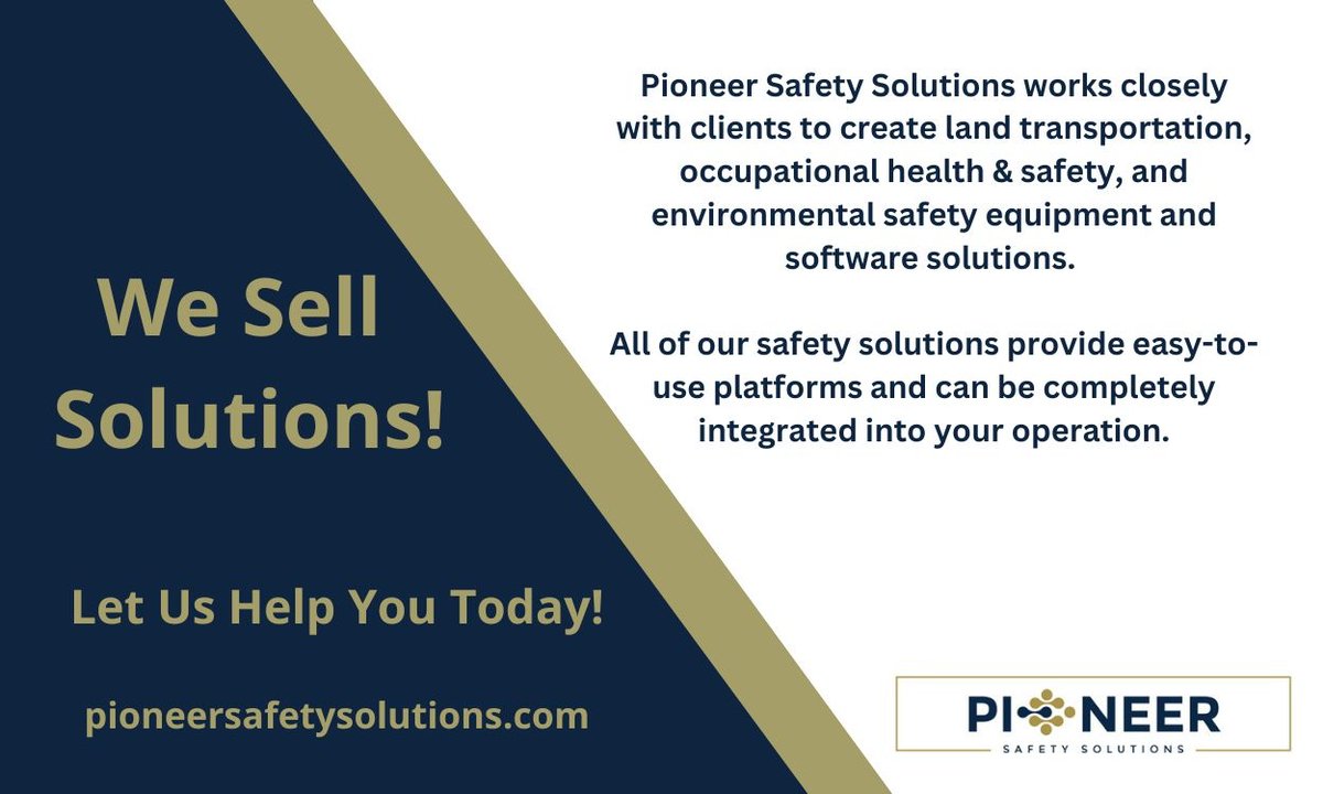 PioneerSafety's tweet photo. Check out what Pioneer Safety Solutions can do for you. Contact us at info@pioneersafetysolutions.com. #pioneersafetysolutions #safety #transportation #safetymanagementsystems https://t.co/b2Bvx0G5zZ