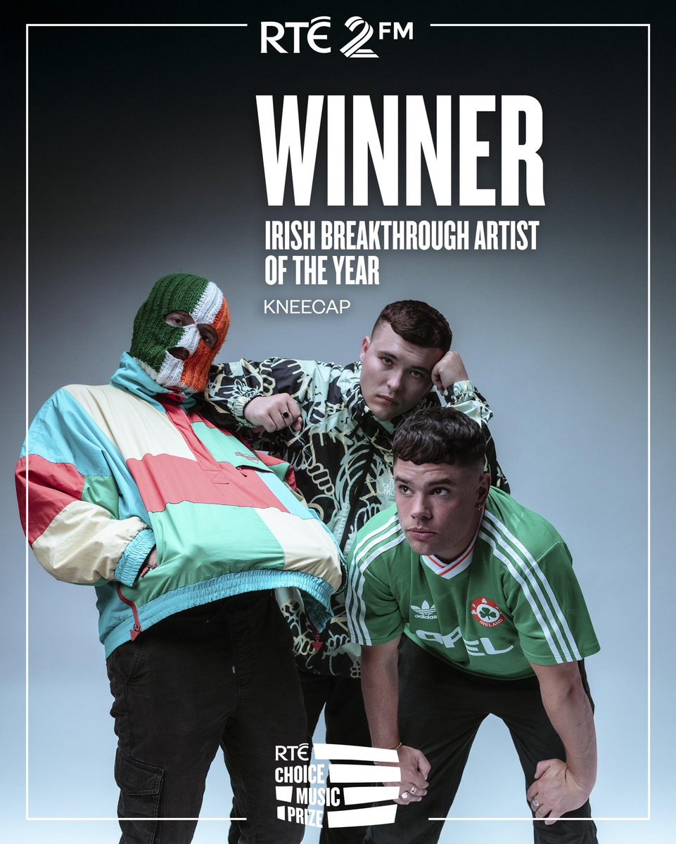📣 RTÉ CHOICE MUSIC PRIZE 📣

Congratulations to <a href="/KNEECAPCEOL/">KNEECAP</a> on the BREAKTHROUGH ARTIST OF THE YEAR win!

#RTECHOICEPRIZE